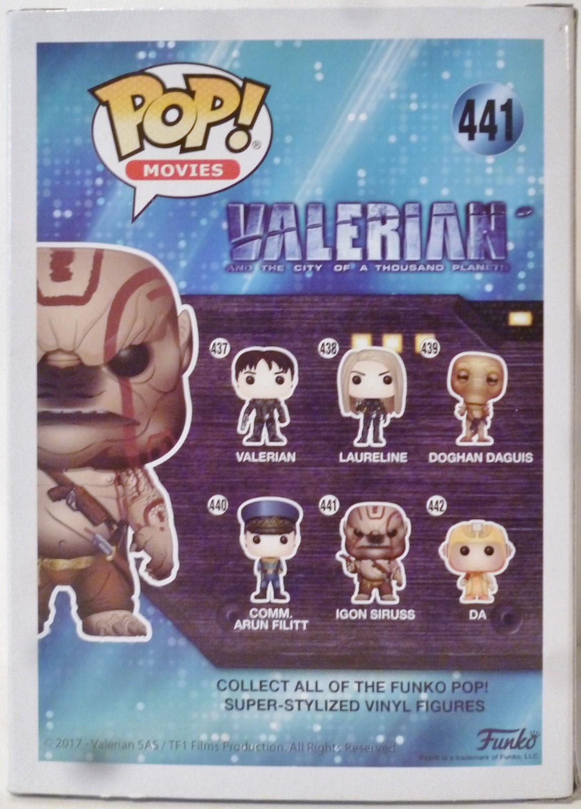 IGON SIRUSS Valerian Pop Movies 4" Vinyl Figure #441 Funko MINT 2017