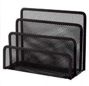 ybm home 3 slot mesh letters and documents sorter holder black mesh letters