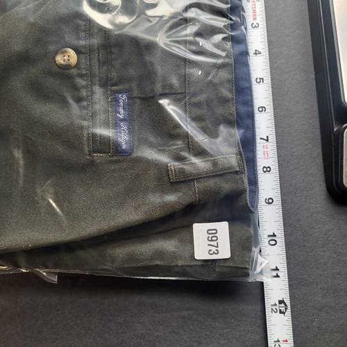 Pantalones Cortos Tommy Hilfiger Para Hombre 38 Verde Plisado Frontal Medidas 36 x 8 Bolsillos Cortados - Imagen 11 de 12
