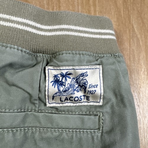 Lacoste Boys Army Green Shorts Size 4 - Picture 3 of 5