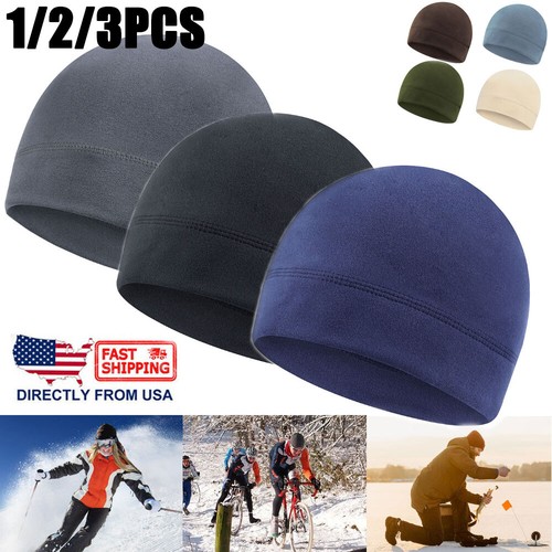 3X Tactical Warm Winter Fleece Watch Cap Military Beanie Skull Hat for Men Women - Picture 1 of 28