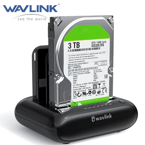 Wavlink Dual Bay Externe Festplatten-Dockingstation USB 3.0 auf SATA I/II/III