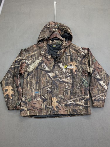 SCENT BLOCKER Hooded Hunting Jacket Mens XL Break Up Infinity Camo Coat Rain