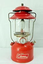 COLEMAN  200A 1965 Lantern Red with Pyrex Globe Dated 1965 Not Tested