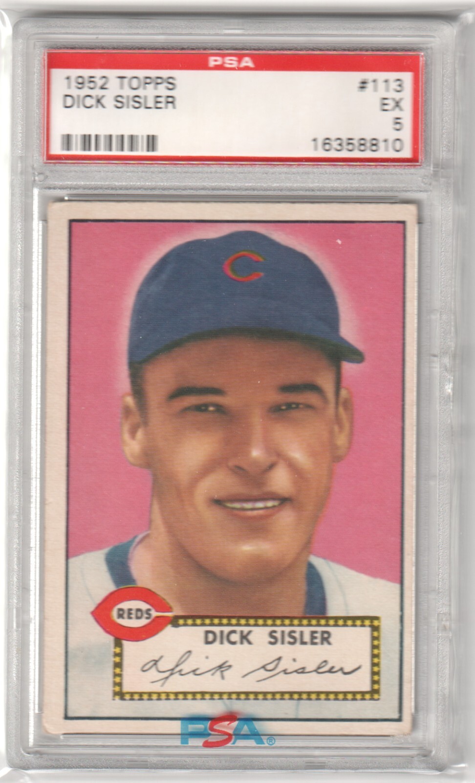 DICK SISLER 1952 Topps #113 PSA 5 EX - REDS