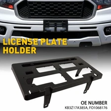 For 2019-2022 Ford Ranger 2020 2021 Front License Plate Bracket Holder Black New