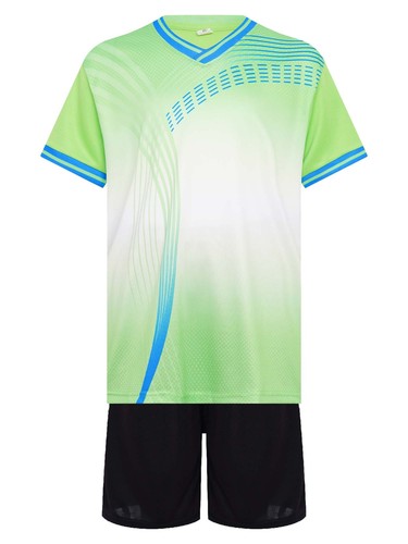 Boys Football Training Outfit Short Sleeve Tops Shorts Quick-Drying Sports Suit - Picture 11 of 59