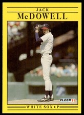 1991 Fleer Baseball Card Jack McDowell Chicago White Sox #129