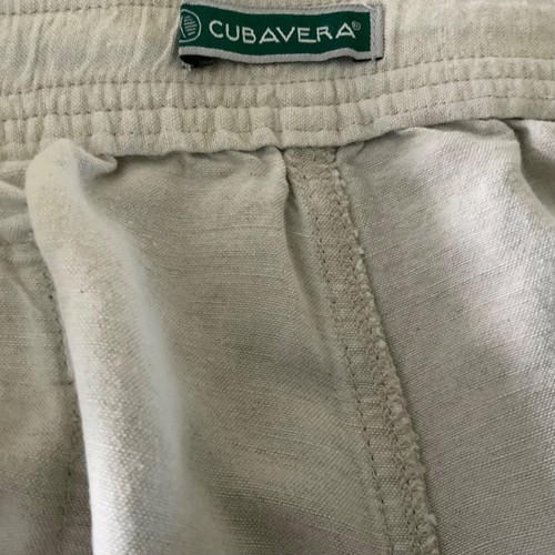 Herren Leinenmischung Shorts XL beige Kordelzug maschinenwaschbar sauber Cubavera - Bild 7 von 9