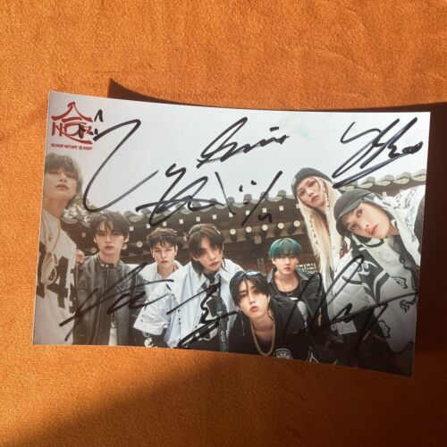 SALE STRAY KIDS 合 HOP WALKIN ON WATER AUTOGRAPHED SIGNED GROUP PHOTO 4*6 K-POP - Picture 2 of 7