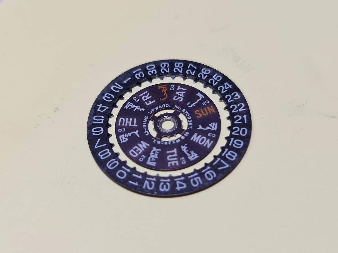 GENUINE DAY DATE DISC ARABIC SEIKO PANDA JUMBO UFO JPS KAKUME 6138