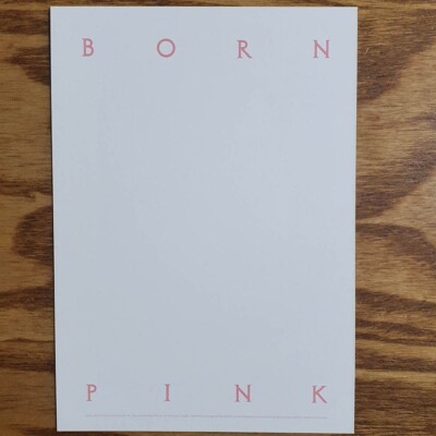 Rose Official Postcard BlackPink 2nd Album Born Pink Box Set Ver