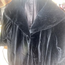 Vintage Original Mary Lou A Line Opera 1940 Velvat Coat 3/4 Sleeve