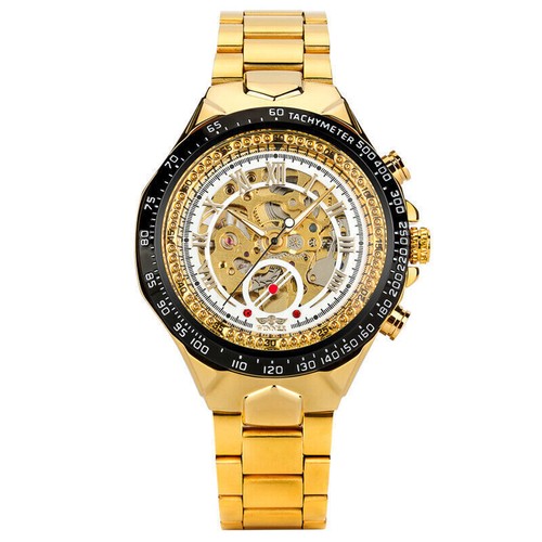 Winner Men's Steel Band Watch Automatic Mechanical Wristwatch Luminous Hands - Picture 16 of 16
