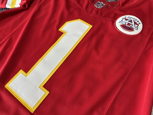 Großes Xavier Worthy #1 Vapor FUSE Trikot rot Elite Qualität Kansas City Chiefs - Bild 5 von 15