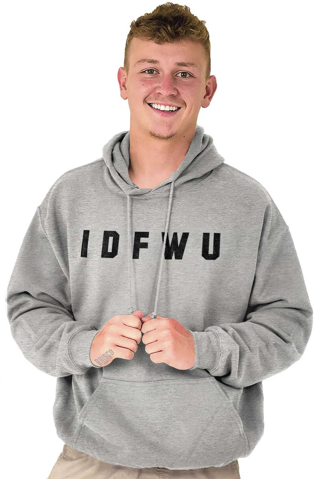 RHUDE Felpa con cappuccio IDFWU divertente hip hop rap musica atteggiamento regalo uomo donna