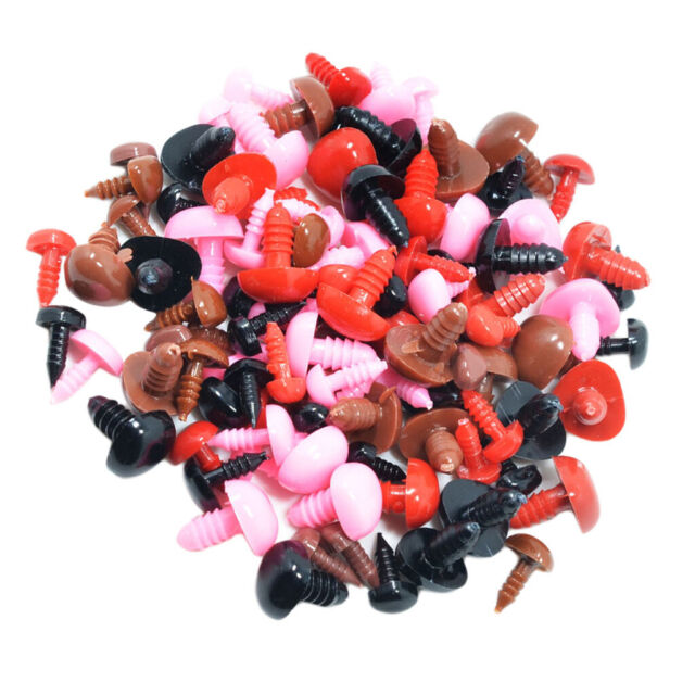 100 Stücke Kunststoff Sicherheitsschraube Augen Nase Kit für DIY Teddybär 100 Stücke Kunststoff Sicherheitsschraube Augen Nase Kit für DIY Teddybär