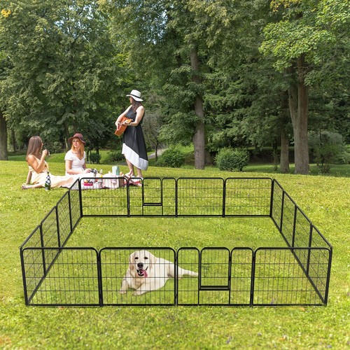 Dog Playpen with Door Pet Fence 8/16 Panel Puppy Cage Small Pet Animals Indoor - Picture 27 of 34