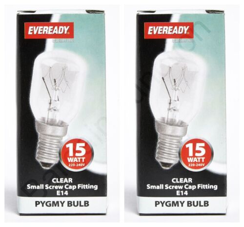 Paquete doble universal PYGMY 15W frigorífico congelador electrodoméstico bombilla lámpara SES E14 - Imagen 5 de 12