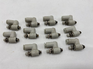 Bulk qty 11 piece lot, SMC push lock, pneumatic flow control AS1301F-NiLM5-03