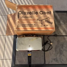 VTG Vitantonio Pizzelle Chef 300 A Italian Cookie Maker Baker USA Original Box