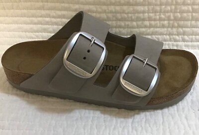 BIRKENSTOCK ARIZONA BIG BUCKLE NUBUK LEATHER DOVE GRAY 37 L 6