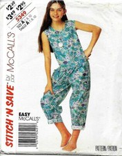 McCall's Sewing Pattern Stitch 'n Save 5349 Girl's Jumpsuit 7 8