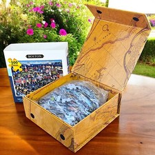 Boston Common Jigsaw Puzzle 500 Piece with Box Dowdle Folk Art Made in USA