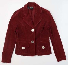 B. Moss Womens Red Jacket Blazer Size 4