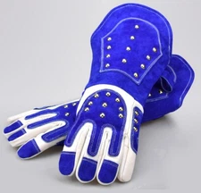 Leather Animal Handling Gloves Training Rescuing Anti-bite Grooming Dog Cat Snak