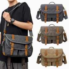 Waterproof Canvas SLR Camera Bag Shoulder Carry Insert Case For Nikon Canon Sony