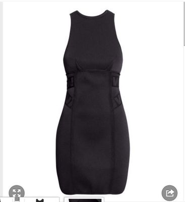 strappy bodycon dress h&m NWT Alexander Wang x Black Neoprene Scuba Sleeveless SZ 8 cut hem. lace wedding gown imizyilz Womem's One Shoulder Size:41