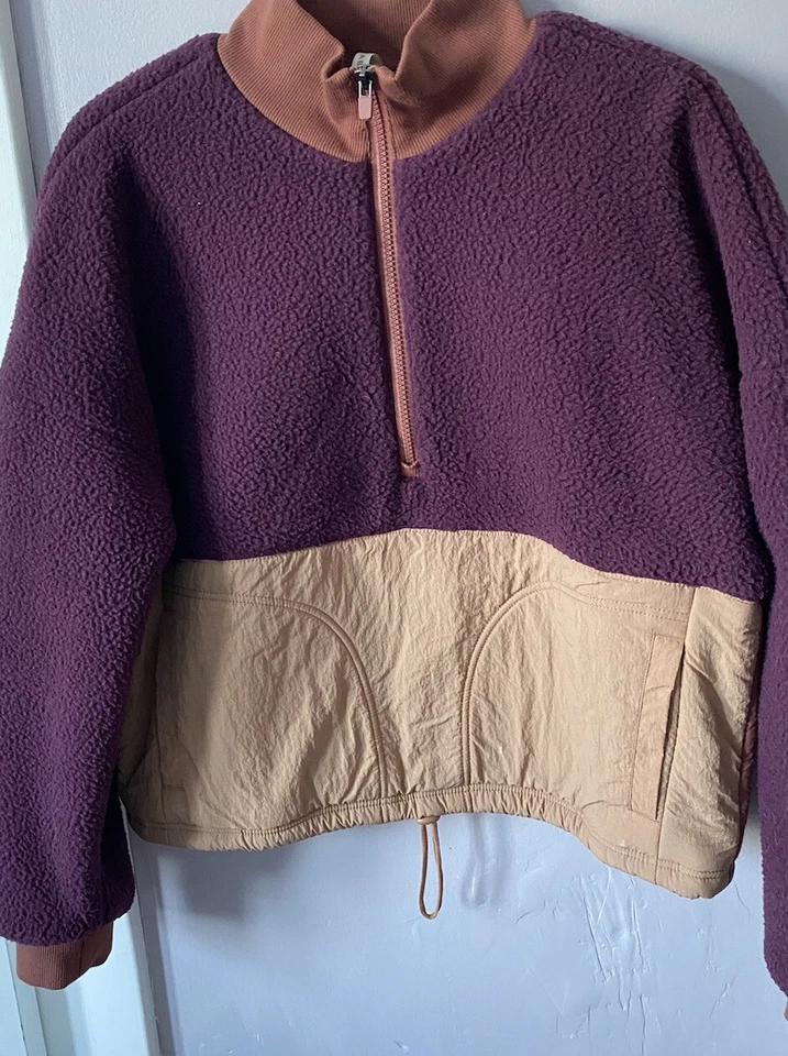 Fabletics - Fleece Pullover Burgundy Jacket - Image 4 of 4