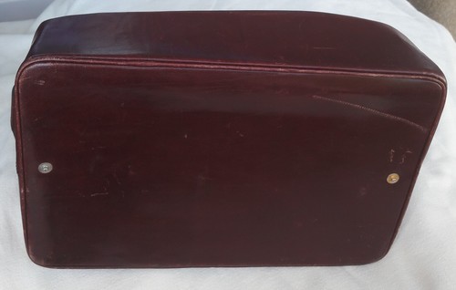 AIGNER Herren Kosmetik Koffer Tasche BAG Damen Leder bordeaux rot Vintage KULTUR - Bild 10 von 13