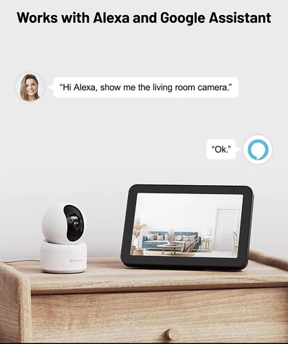 Indoor Security Camera 2K, Galayou Pet Camera, 360 Degree Wifi Home Security Cam - Picture 7 of 9