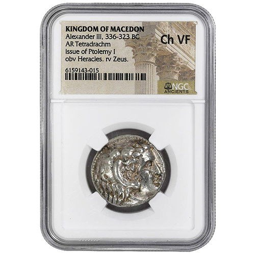 Rare Alexander III Silver Tetradrachm Coin NGC Ch VF 336-323 BC