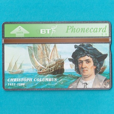 Telefonkarte - British Telecom - 5 units -  Christoph Kolumbus - Großbritannien
