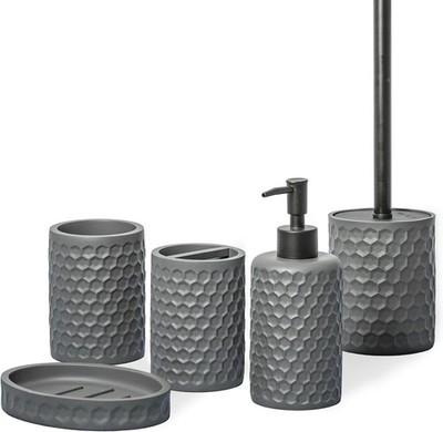 ZCCZ Bathroom Accories Set 5 Pieces - Soap Dispenser, Toilet Brush,