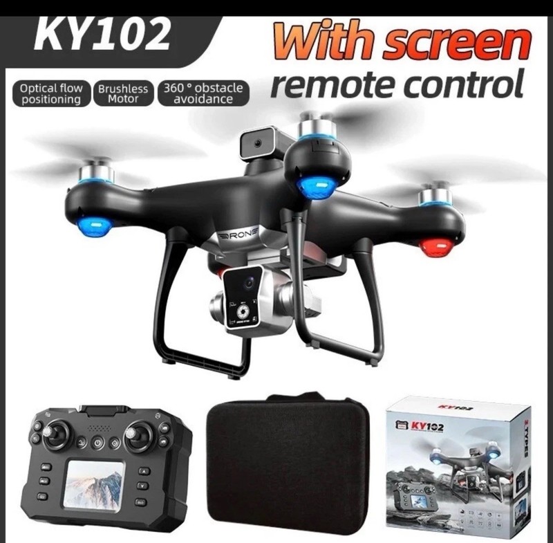 FPV Drone KY102 RC Drone 5G Brushless +Screen +Obstacle Avoidance +Camera