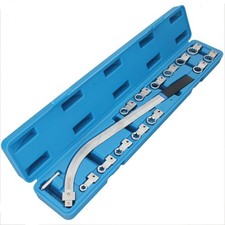 Set di chiavi per tendicinghia scanalata E10-E18 e dodici punte 12-19 mm 15 pz.