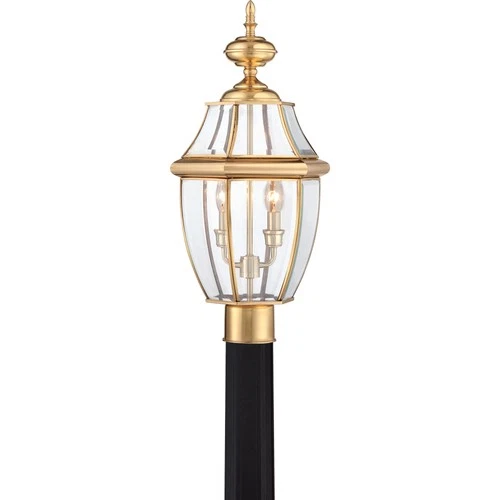Quoizel NY9042 Bronze Newbury 2-Light 21"H Post Lantern With Clear Glass - Picture 11 of 12