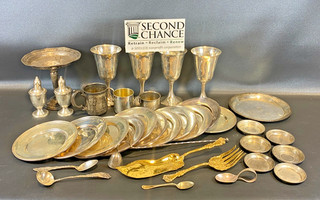 Sterling Silver Lot for SCRAP (2400 Grams) Cups Plates & More