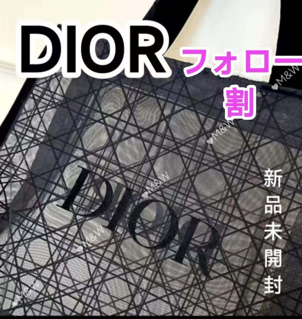 DIOR mesh tote bag in novelty black with unique design #027e74