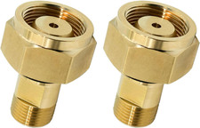 2Pcs CGA-520 B Tank Acetylene to CGA-200 MC Acetylene Regulator, Acetylene Adapt