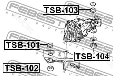 Mounting, differential for Daihatsu Toyota:TERIOS,CAMI 41198-87402 - Picture 3 of 3