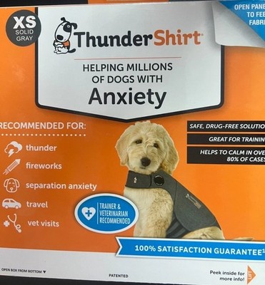 ThunderShirt for Dogs X Small Heather Gray Classic  Anxiety Relief Calming Vest