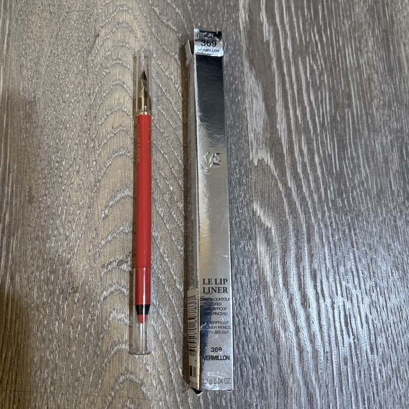 Lancome Le Lip Liner Waterproof Lipliner Pencil With Brush 369 Vermillon 1.2g