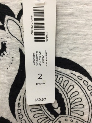 CHICO’S TOP, NWT, SIZE 2 - Picture 2 of 6