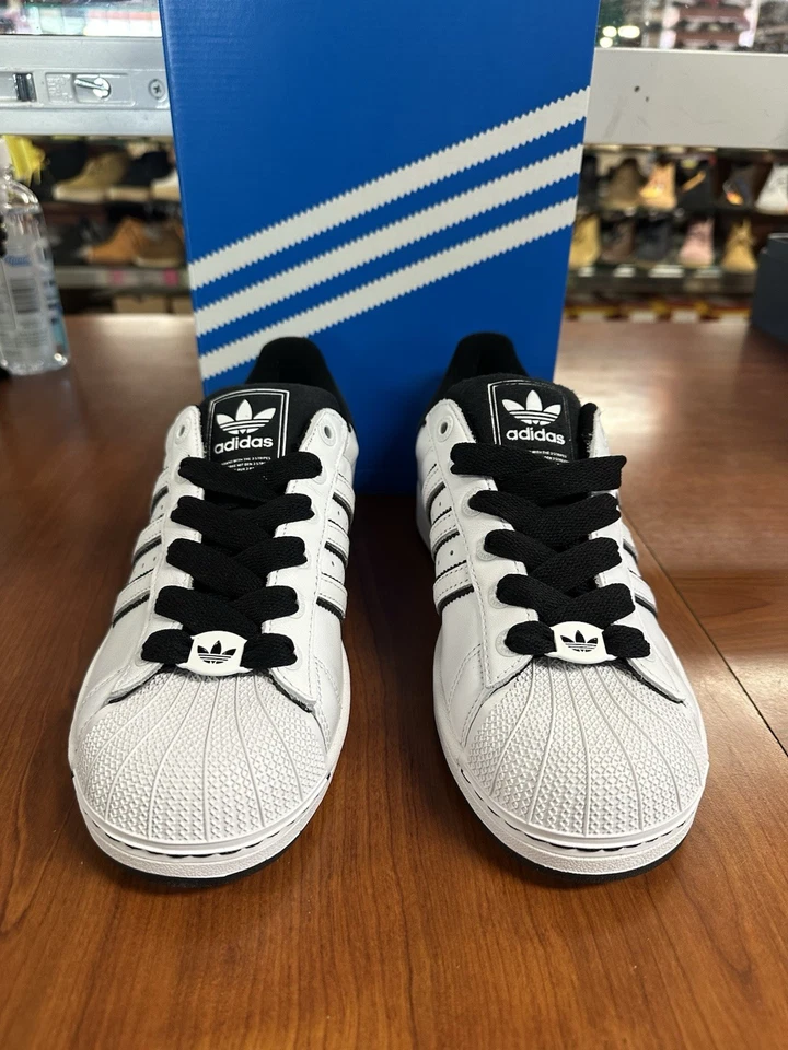 Adidas Superstar II Shoes White Black Leather NBY Men's Size 11.5 - Image 3 of 4
