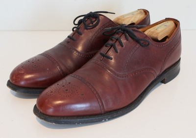 Cheaney Cap Toe Oxford Dress Shoes Bench Made England Oxblood Brown UK 11 US 12